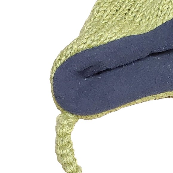 Wool Hat Salamander Design One Size Green - Picture 4 of 5